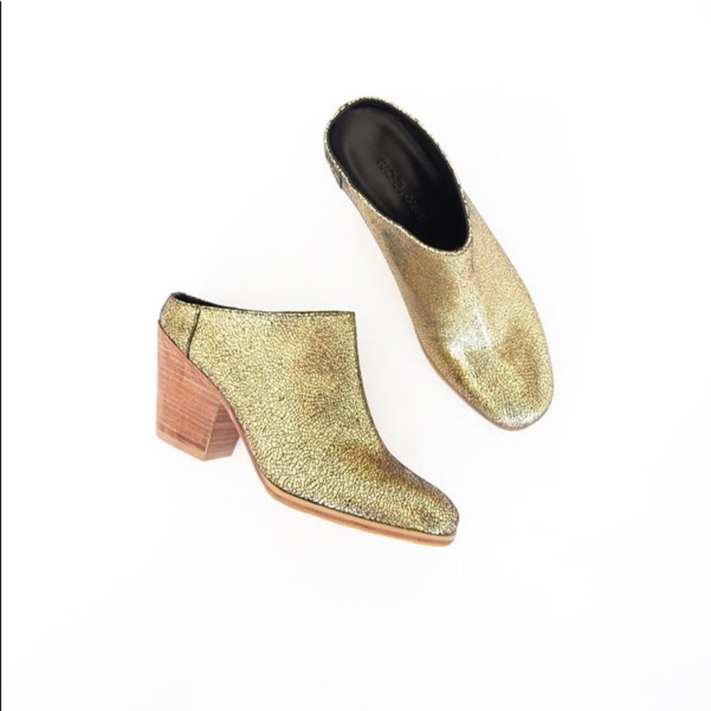 Rachel Comey gold mules